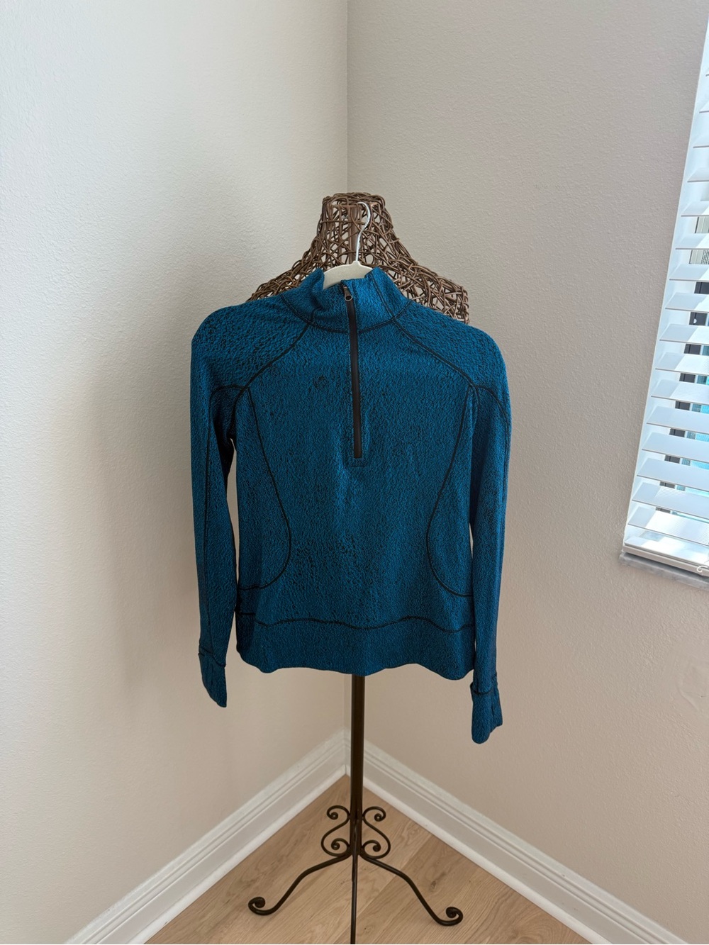 Lululemon Teal Quarter-Zip Pullover Sweater